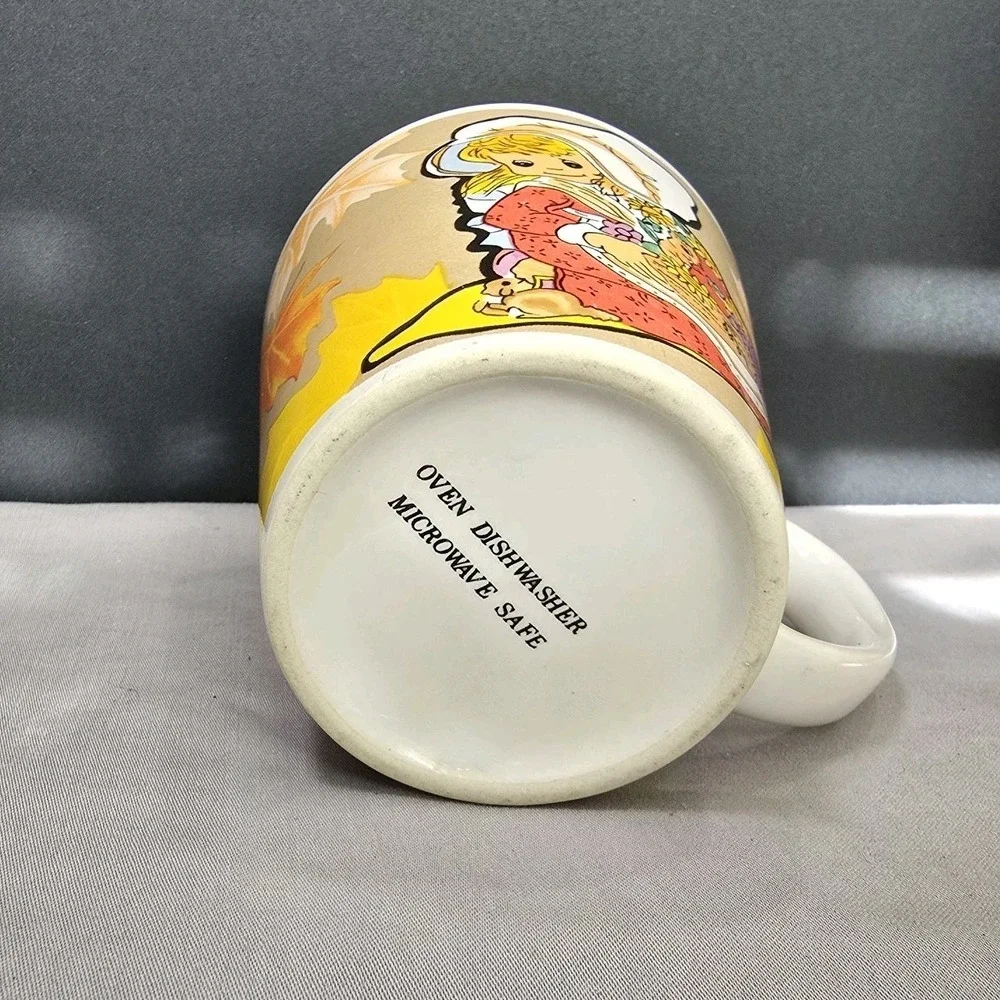 Maple Leaves & Children Coffee Mug 1999 Cozy Compy Cottage Core 70s - Picture 4 of 7